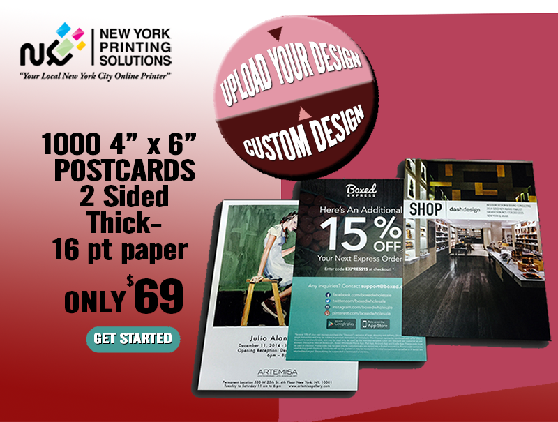 Postcards Discount NYC full color postcards printed 2 sides