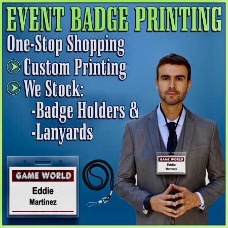 sign for badge and lanyards badges